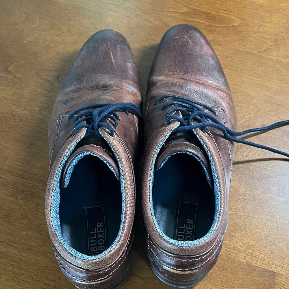 Bull Boxer Hand Crafted  Brown Leather Oxfords